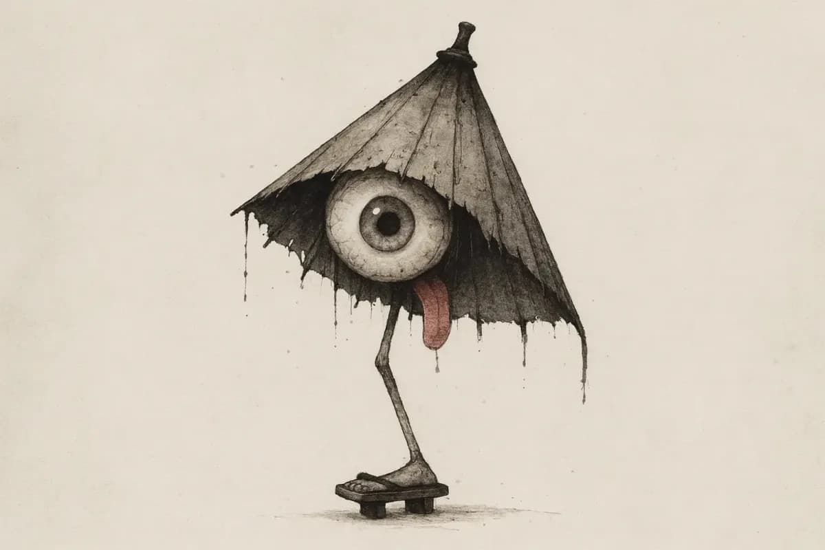 Kasa-obake — an original YOKAI LORE illustration