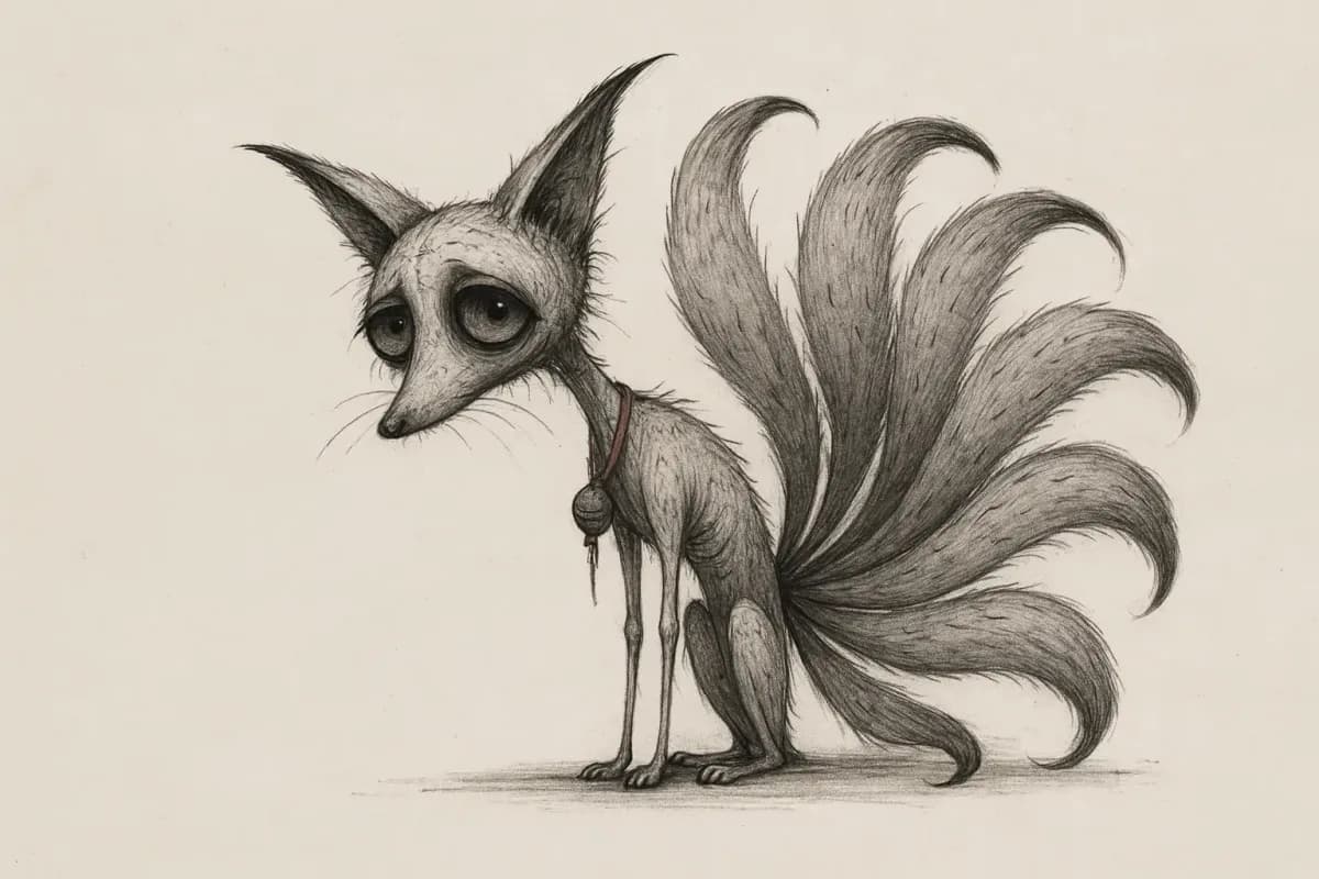 Kitsune — an original YOKAI LORE illustration