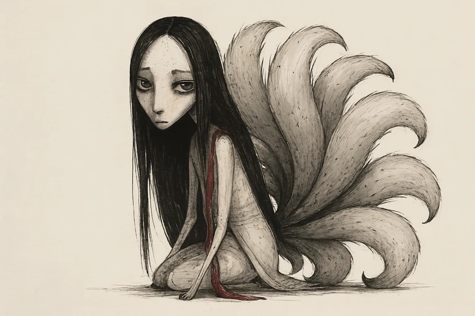 Tamamo-no-Mae — an original YOKAI LORE illustration